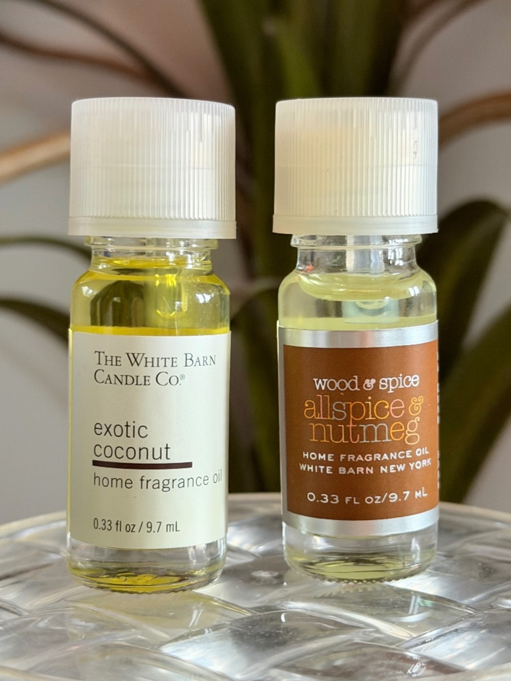 Retired Exotic Coconut and Allspice & Nutmeg Home Fragrance Oils BBW White Barn